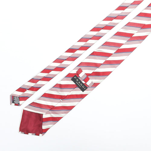 Frangi Mens Multicoloured Striped Silk Pointed Tie One Size
