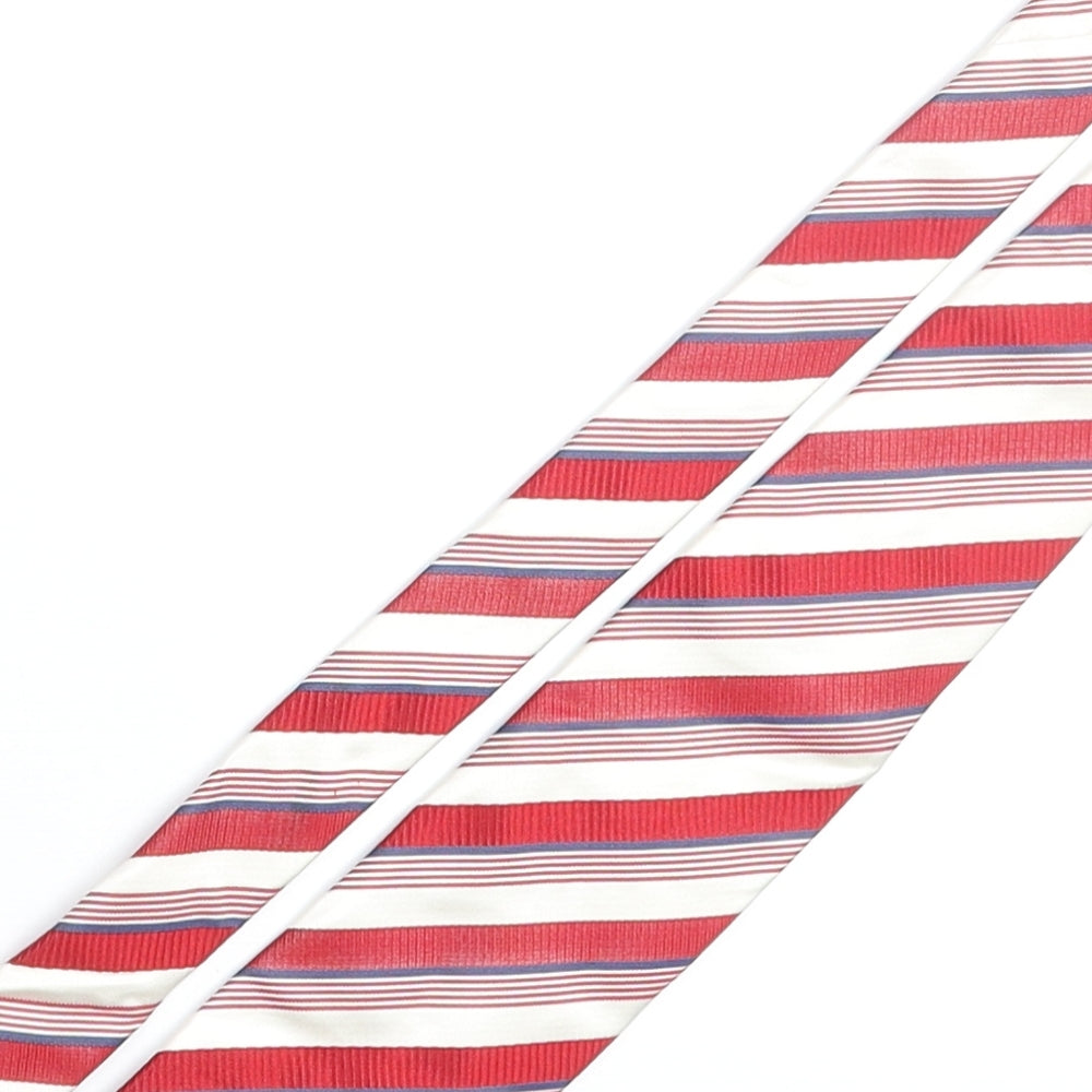 Frangi Mens Multicoloured Striped Silk Pointed Tie One Size