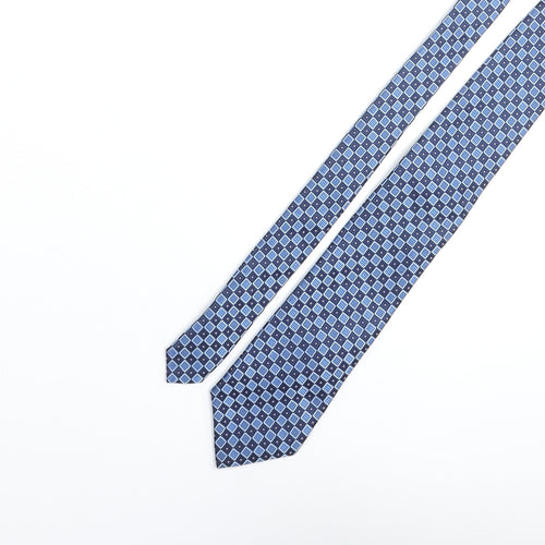 Michaelsons Mens Blue Plaids & Checks Polyester Pointed Tie One Size