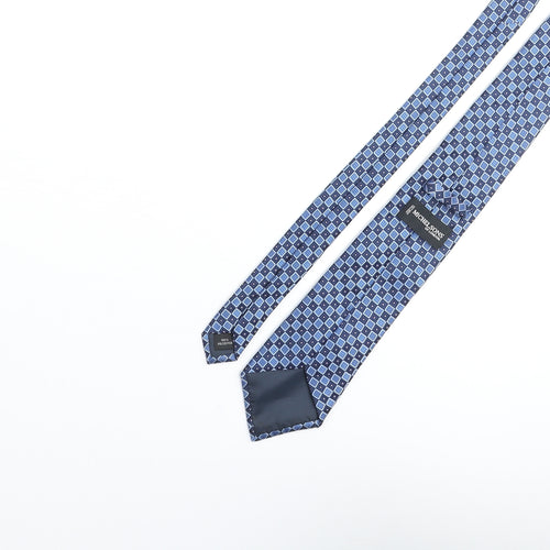 Michaelsons Mens Blue Plaids & Checks Polyester Pointed Tie One Size
