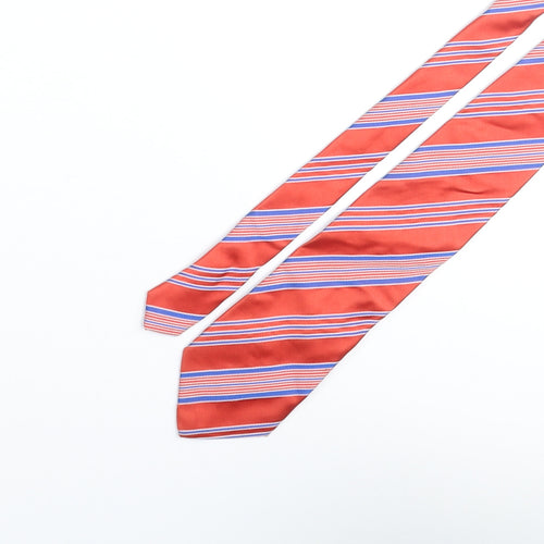Frangi Mens Red Striped Silk Pointed Tie One Size