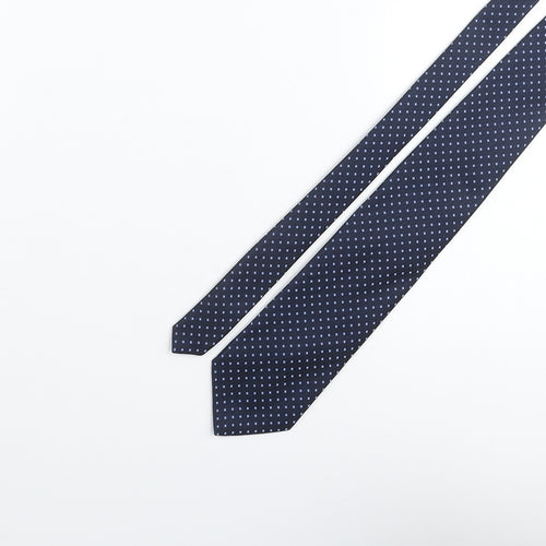 Marks and Spencer Mens Blue Geometric Polyester Pointed Tie One Size