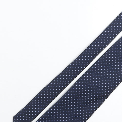 Marks and Spencer Mens Blue Geometric Polyester Pointed Tie One Size