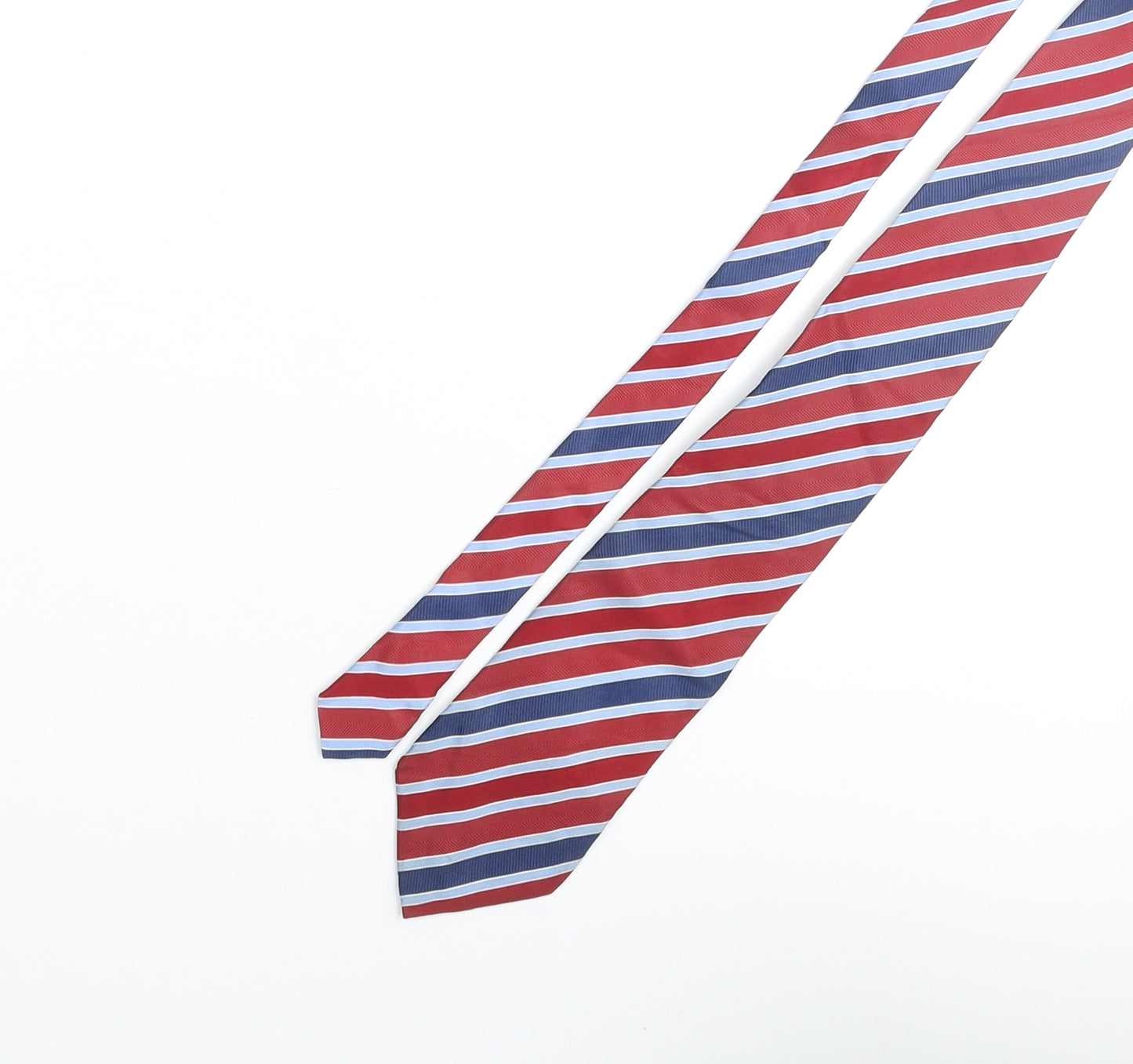 Frangi Mens Multicoloured Striped Silk Pointed Tie One Size