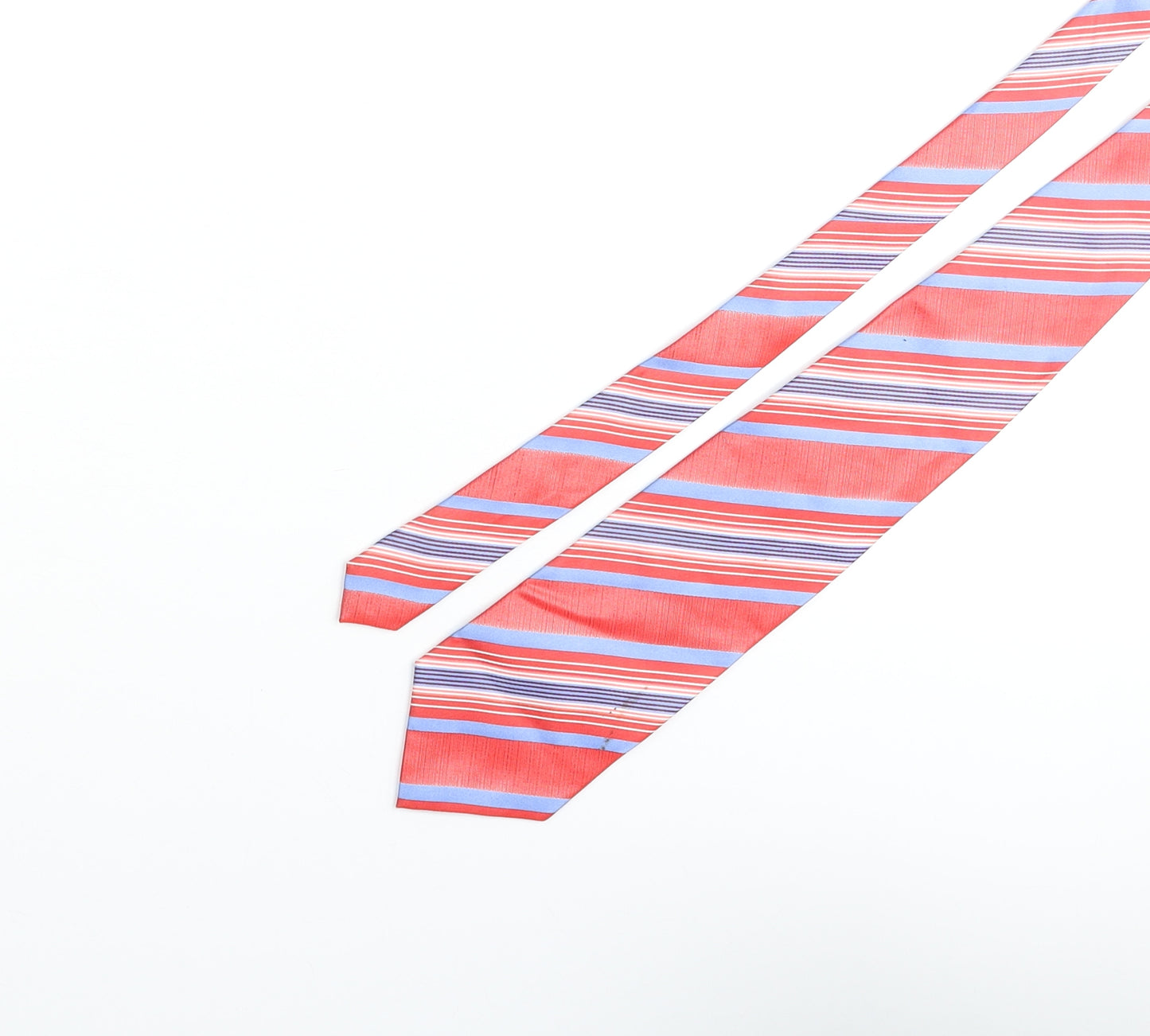 Baumer Mens Multicoloured Striped Silk Pointed Tie One Size