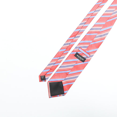 Baumer Mens Multicoloured Striped Silk Pointed Tie One Size