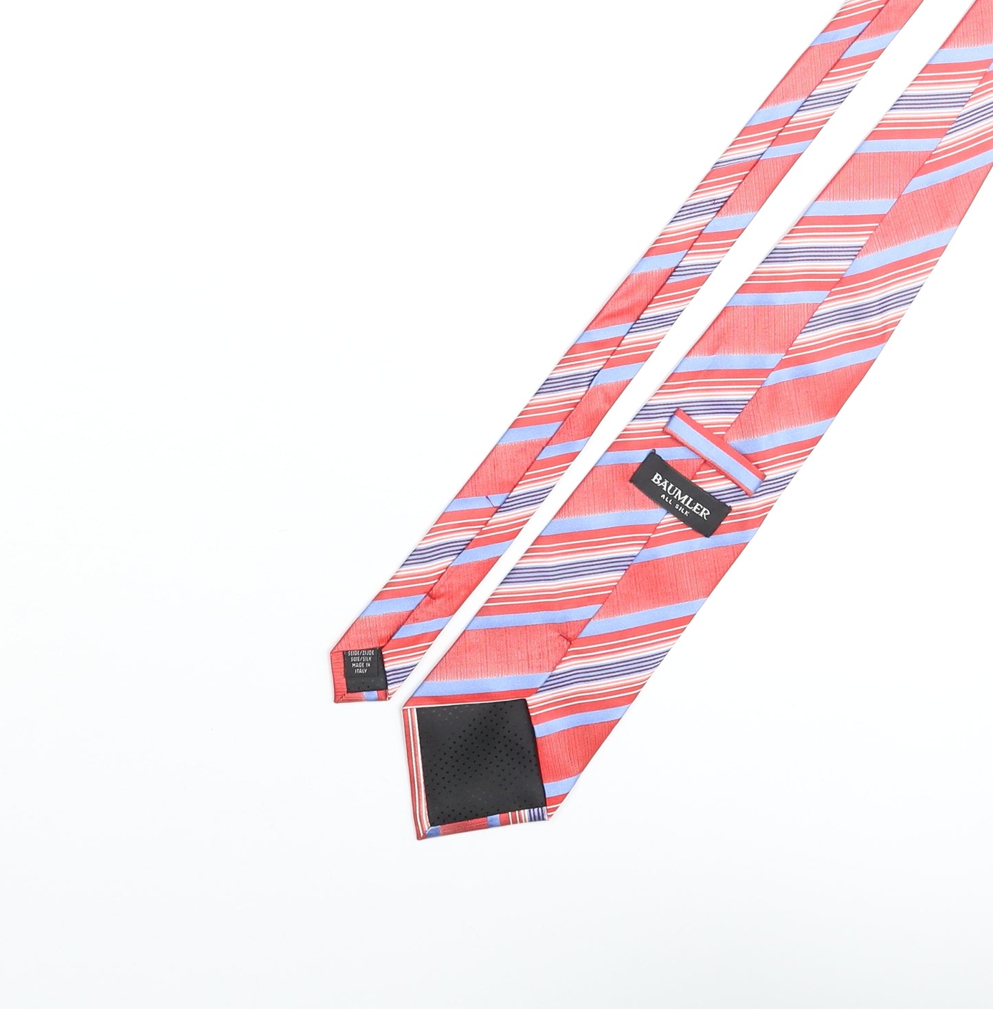 Baumer Mens Multicoloured Striped Silk Pointed Tie One Size