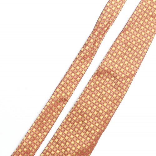 Tie Rack Mens Orange Geometric Silk Pointed Tie One Size