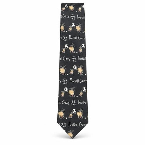 Bubblegum Mens Black Geometric Polyester Pointed Tie One Size - Football Crazy