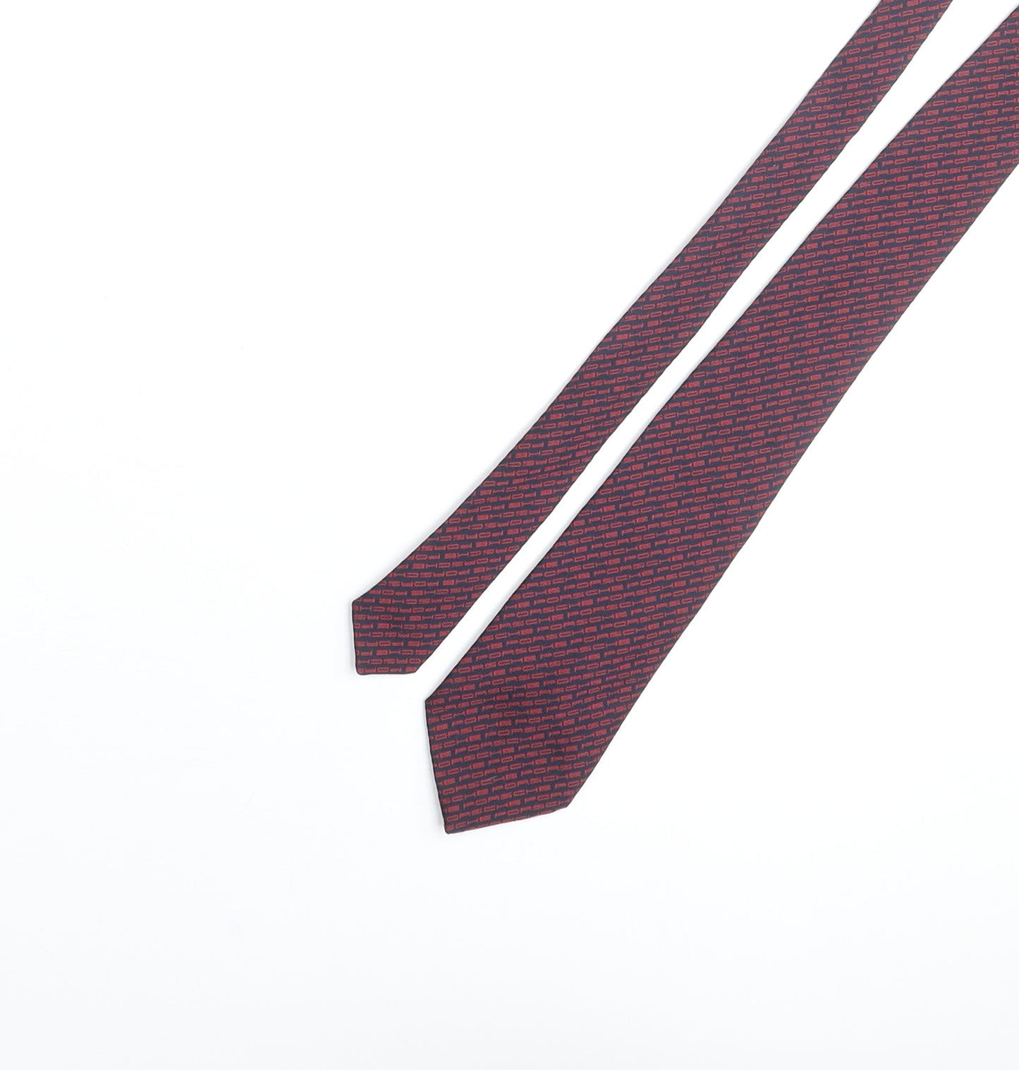Peter Klinger Mens Blue Geometric Polyester Pointed Tie One Size - Porche