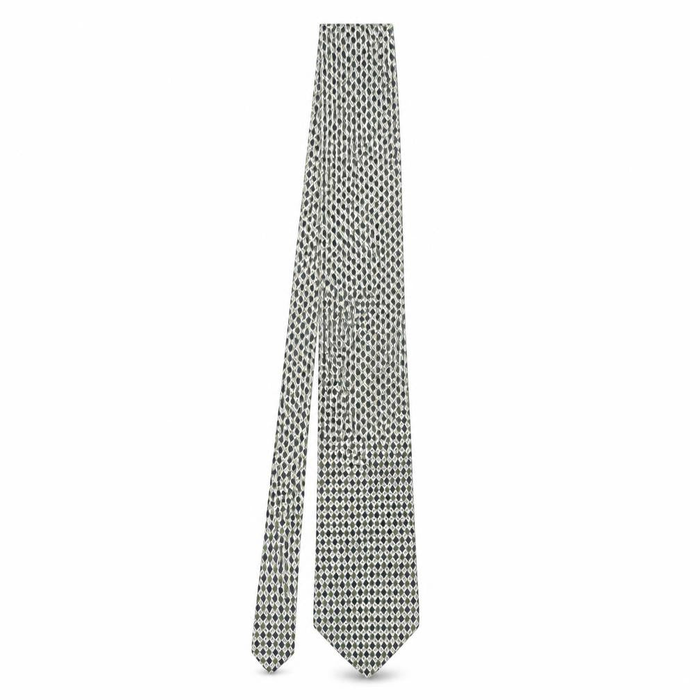 Front view of Tie Rack men’s multicoloured geometric silk pointed tie one size