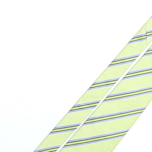 Carducci Mens Green Striped Silk Pointed Tie One Size