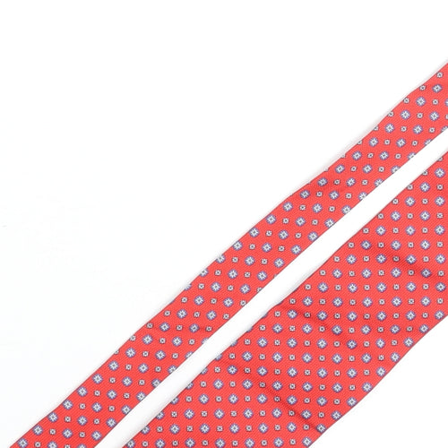 Frangi Mens Red Geometric Silk Pointed Tie One Size