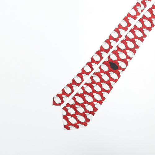 A. Rogers Mens Multicoloured Geometric Polyester Pointed Tie One Size - Sheep Print