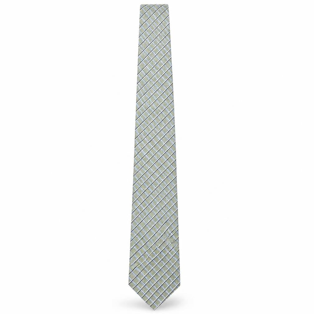 Front view of Tie Rack men’s multicoloured plaids & checks polyester pointed tie one size