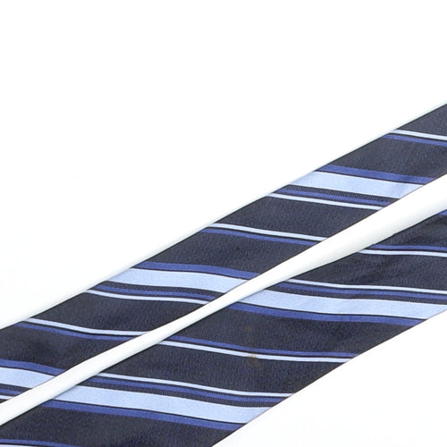 Ben Sherman Mens Blue Striped Silk Pointed Tie One Size