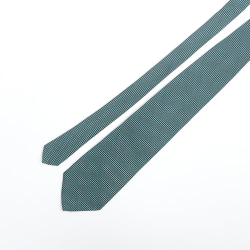 Greenwoods Mens Green Geometric Polyester Pointed Tie One Size