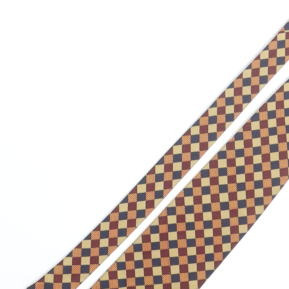 Tom Sayers Mens Multicoloured Plaids & Checks Polyester Pointed Tie One Size
