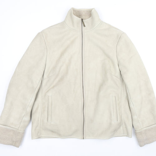 NEXT Womens Beige Jacket Coat Size 16 Zip
