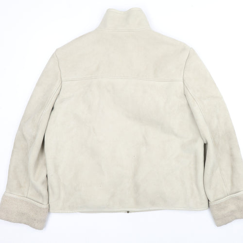 NEXT Womens Beige Jacket Coat Size 16 Zip