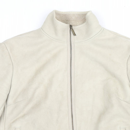 NEXT Womens Beige Jacket Coat Size 16 Zip
