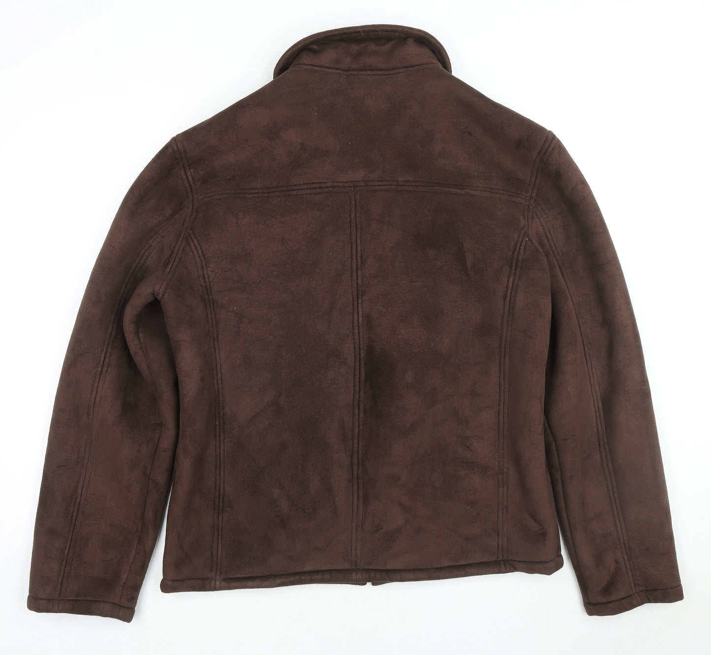 BHS Mens Brown Jacket Coat Size L Zip