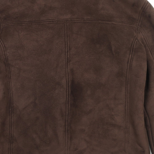 BHS Mens Brown Jacket Coat Size L Zip