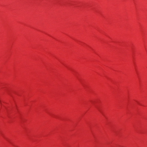Marks and Spencer Boys Red Cotton Pullover Sweatshirt Size 6-7 Years Pullover - Merry Christmas Reindeer