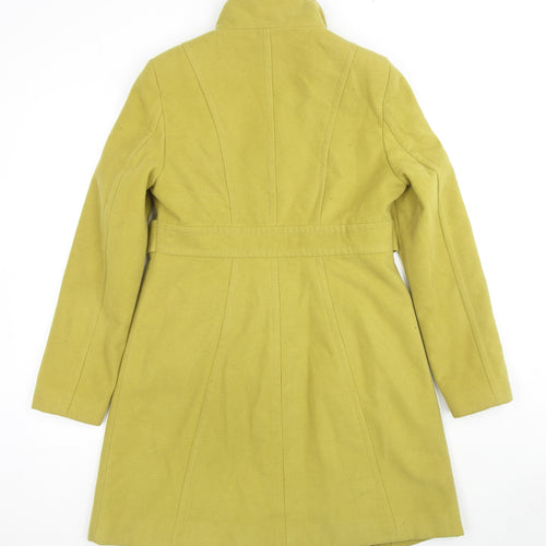 Wallis Womens Green Pea Coat Coat Size 10 Button