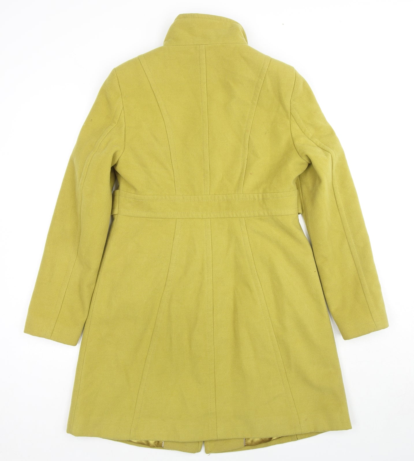 Wallis Womens Green Pea Coat Coat Size 10 Button