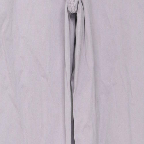 Marks and Spencer Womens Purple Cotton Trousers Size 6 L29 in Regular Zip