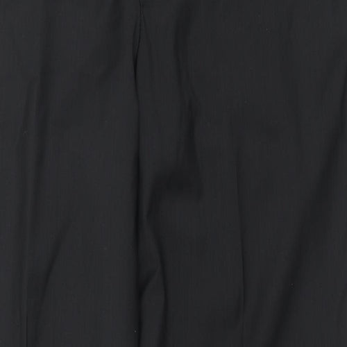 Marks and Spencer Mens Black Polyester Trousers Size 38 in L31 in Regular Zip
