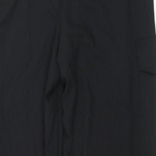 Marks and Spencer Womens Black Polyester Cargo Trousers Size 18 L31 in Regular Zip