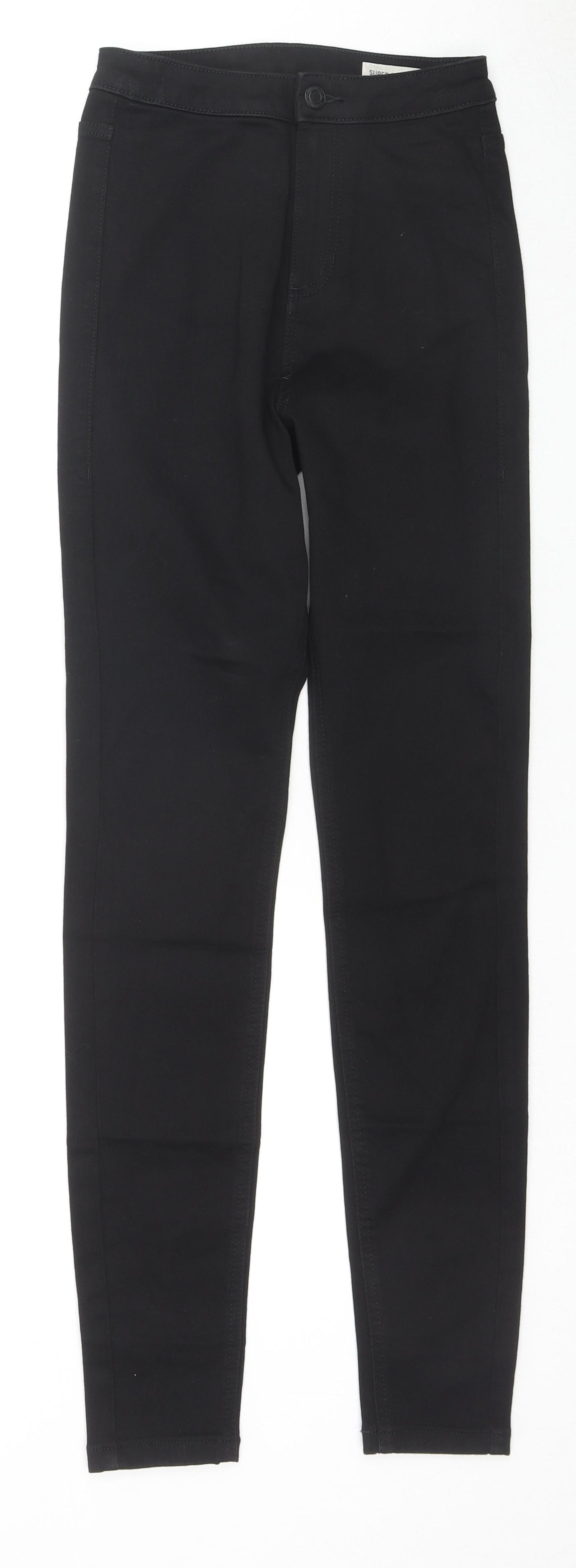 Marks and Spencer Womens Black Cotton Skinny Jeans Size 6 L30 in Slim Zip