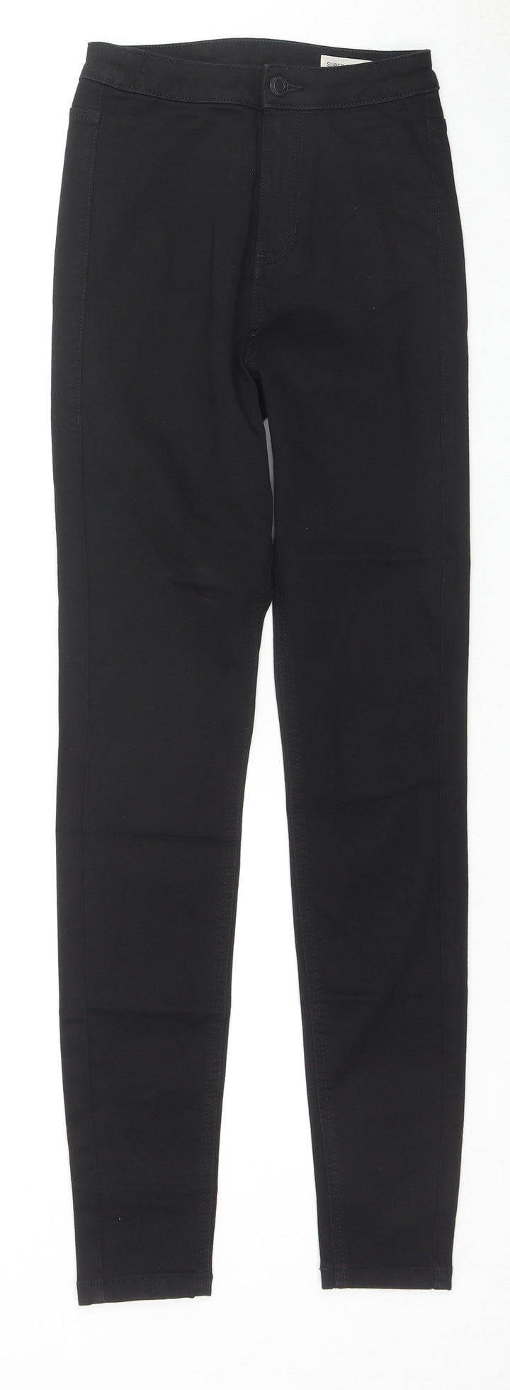 Marks and Spencer Womens Black Cotton Skinny Jeans Size 6 L30 in Slim Zip