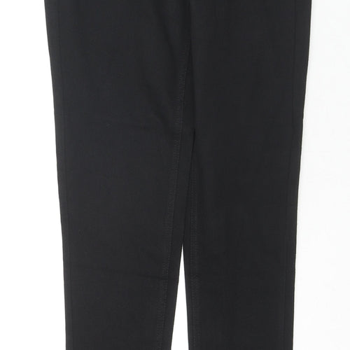 Marks and Spencer Womens Black Cotton Jegging Trousers Size 6 L26 in Regular