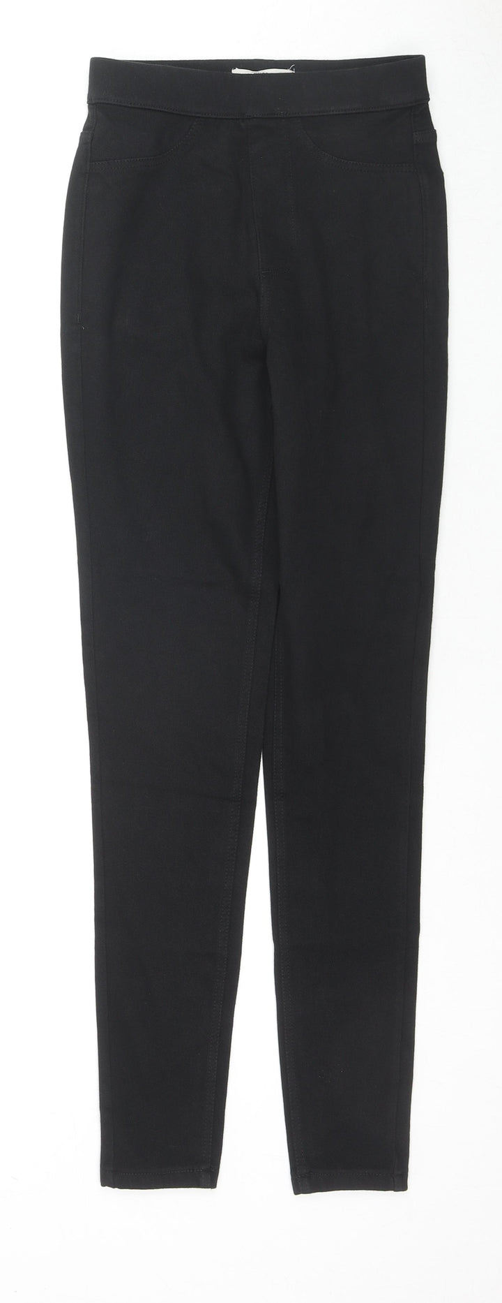 Marks and Spencer Womens Black Cotton Jegging Trousers Size 6 L26 in Regular