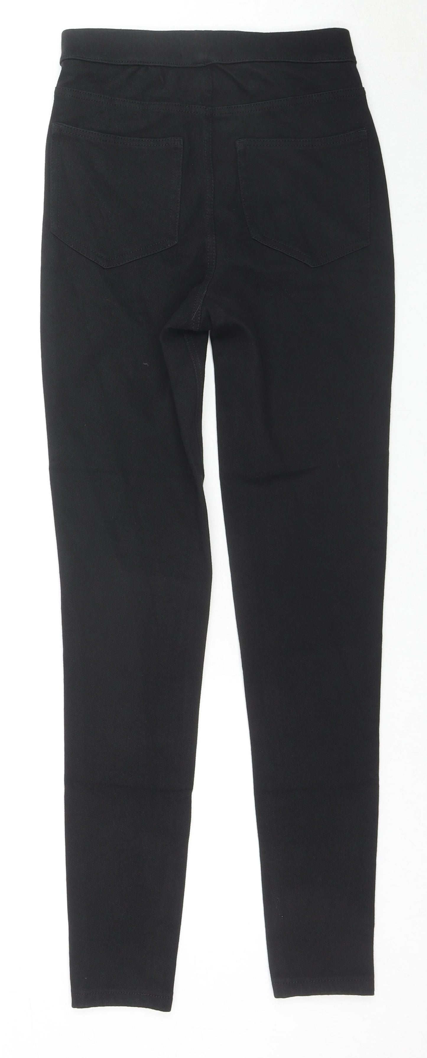 Marks and Spencer Womens Black Cotton Jegging Trousers Size 6 L26 in Regular