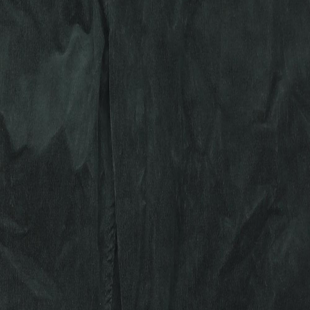Marks and Spencer Womens Green Cotton Trousers Size 20 L32 in Regular Zip