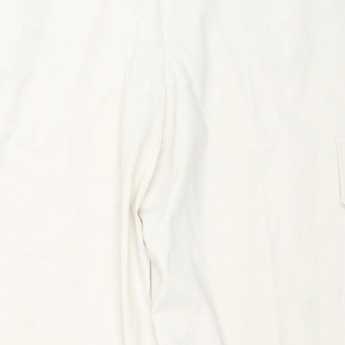Marks and Spencer Womens Beige Polyester Trousers Size 20 L28 in Regular Zip