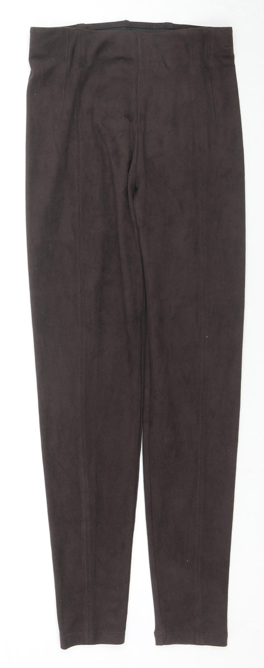 Marks and Spencer Womens Brown Polyester Jegging Leggings Size 6 L26 in