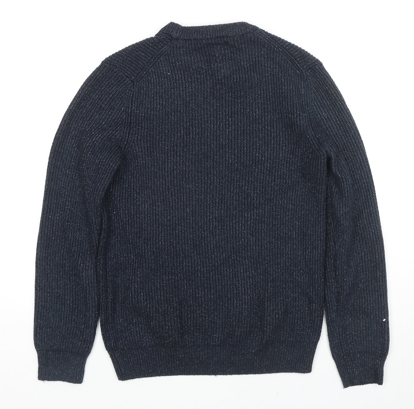 Marks and Spencer Womens Blue Round Neck Polyamide Pullover Jumper Size S