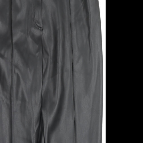 Marks and Spencer Womens Black Polyester Trousers Size 20 L23 in Regular Zip