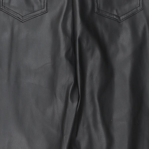 Marks and Spencer Womens Black Polyester Trousers Size 20 L23 in Regular Zip