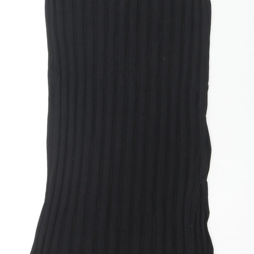 Marks and Spencer Womens Black Polyester Straight & Pencil Skirt Size 6