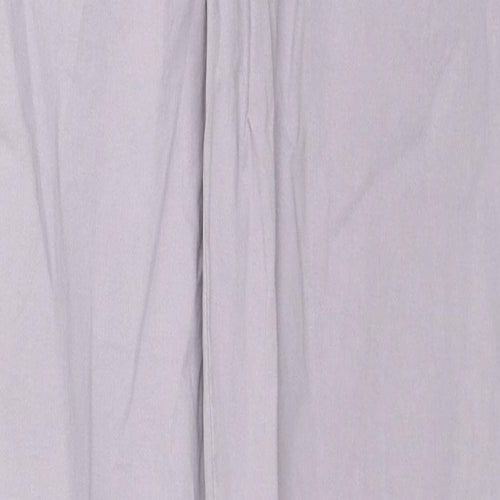 Marks and Spencer Womens Purple Cotton Trousers Size 6 L31 in Regular Zip