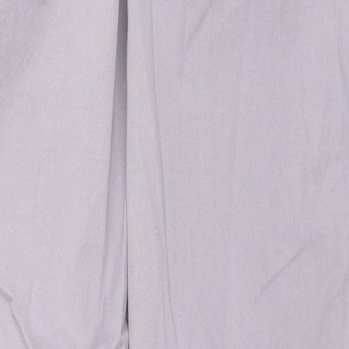 Marks and Spencer Womens Purple Cotton Trousers Size 6 L31 in Regular Zip