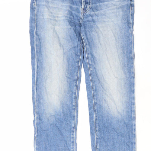 Gap Womens Blue Cotton Capri Jeans Size 28 in L24 in Regular Zip - Pockets, Belt Loops, Logo