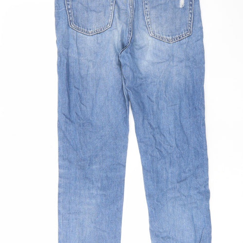 Gap Womens Blue Cotton Capri Jeans Size 28 in L24 in Regular Zip - Pockets, Belt Loops, Logo