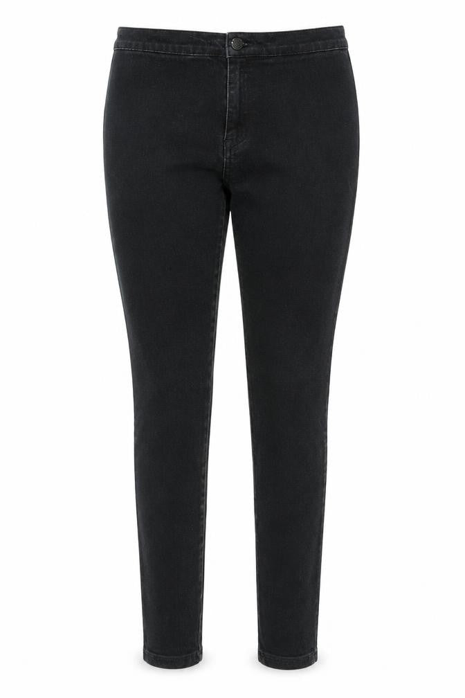 The Rockin Rev Womens Black Cotton Skinny Jeans Size 14 L29 in Regular Zip